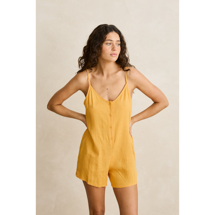 RHYTHM ESSENTIAL ADJUSTABLE ROMPER APRICOT