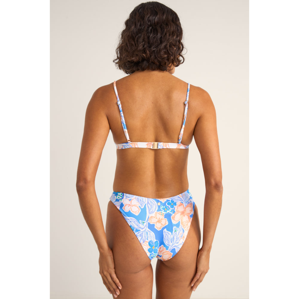 RHYTHM PARADISE FLORAL BRALETTE TOP BLUE