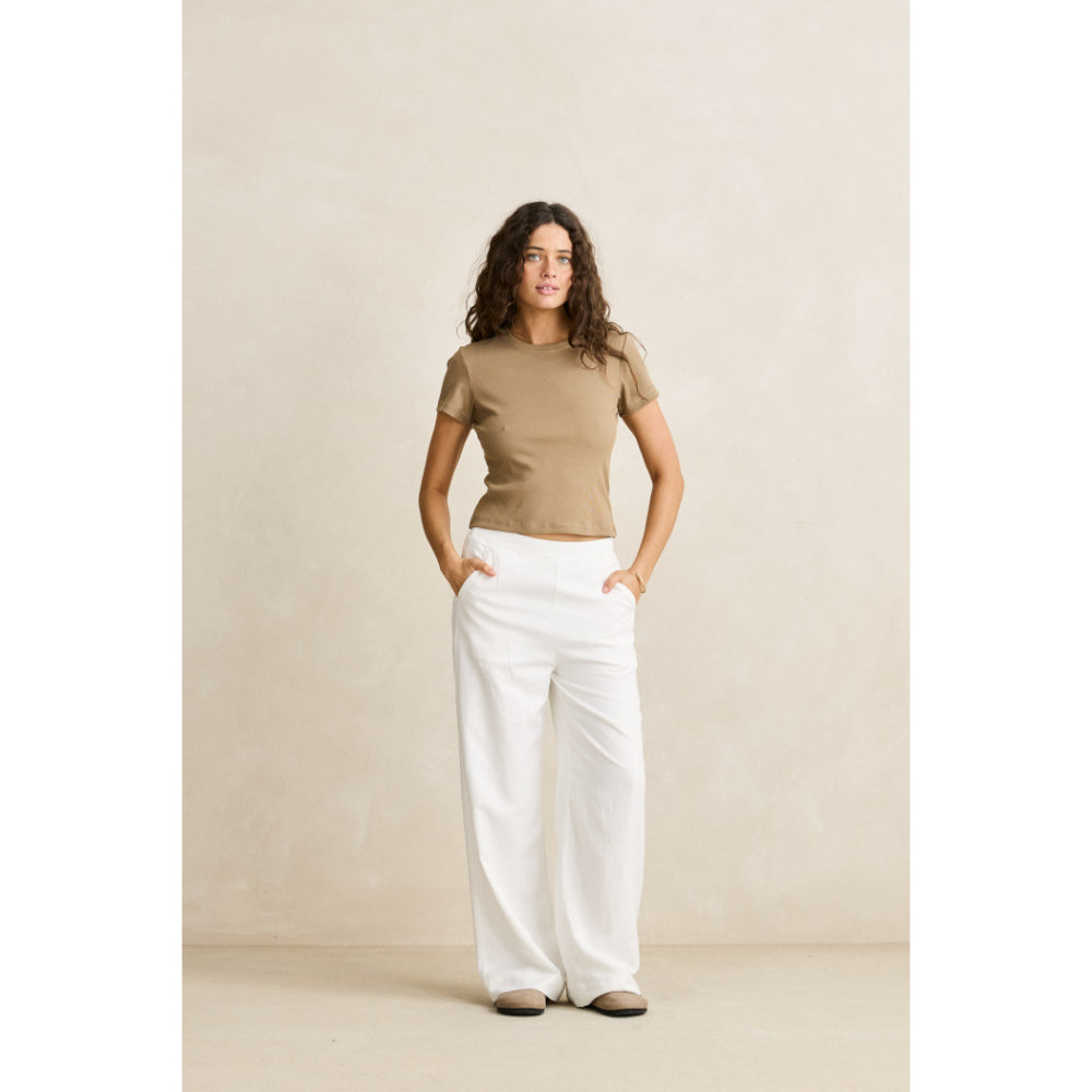 RHYTHM EVERYDAY RIB TEE BROWN