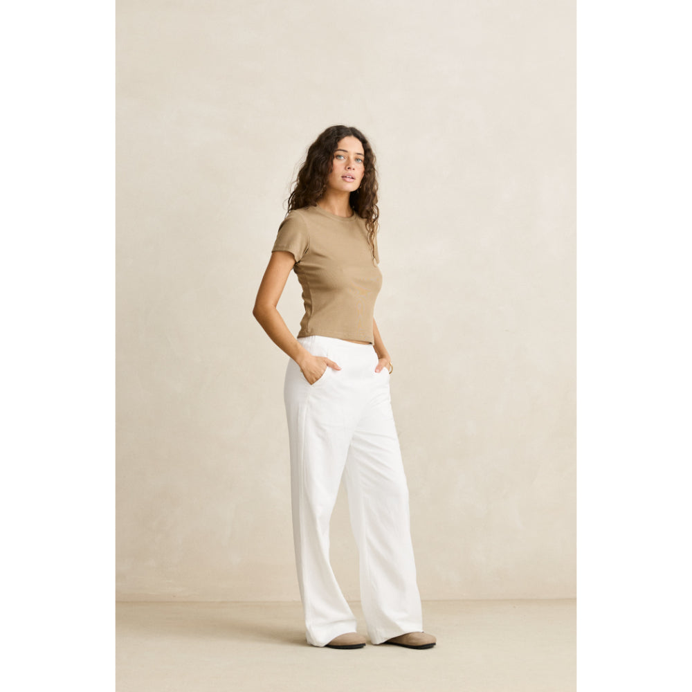 RHYTHM EVERYDAY RIB TEE BROWN