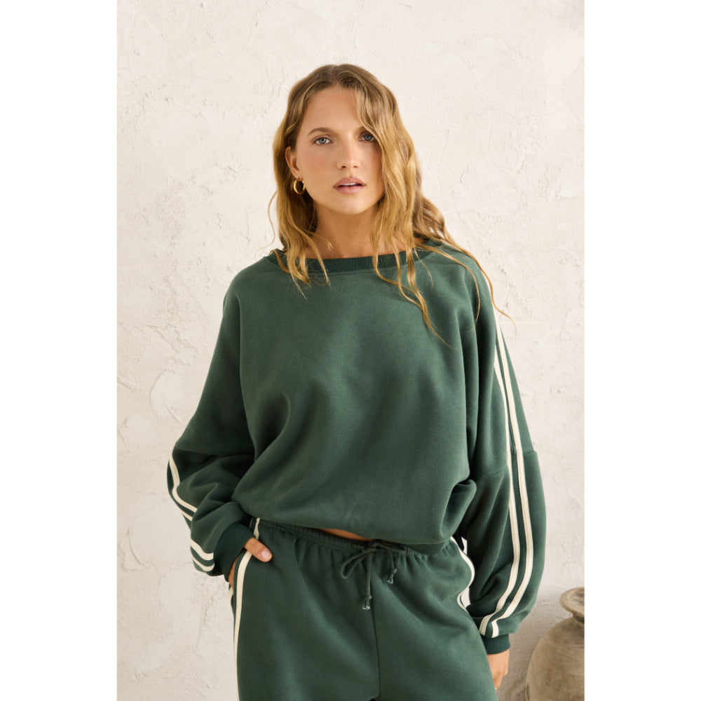RHYTHM CONTRAST SWEATSHIRT HUNTER