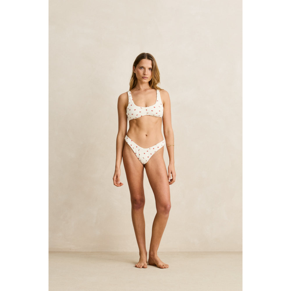 RHYTHM MILA REVERSIBLE HI CUT BOTTOM CREAM