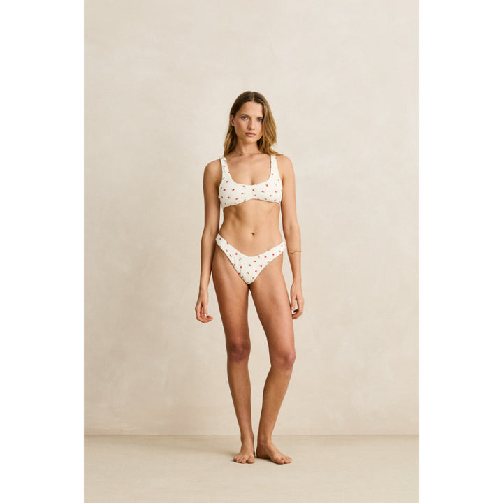 RHYTHM MILA REVERSIBLE HI CUT BOTTOM CREAM