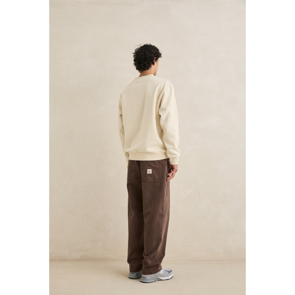 RHYTHM APPLIQUE FLEECE CREW NATURAL