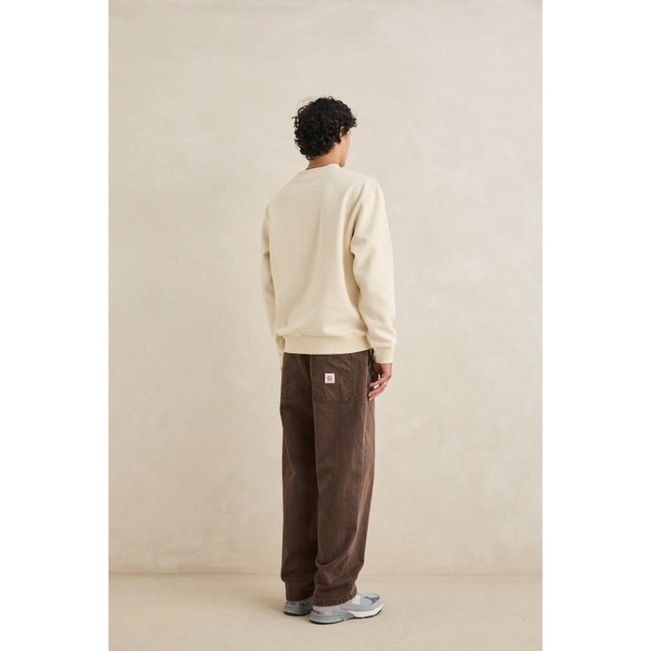 RHYTHM APPLIQUE FLEECE CREW NATURAL