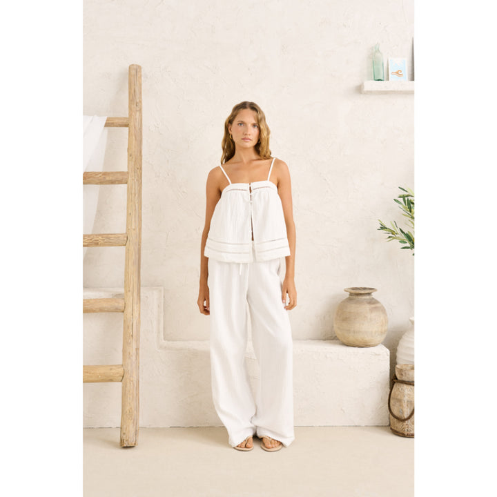 RHYTHM MACY SCALLOP TOP WHITE