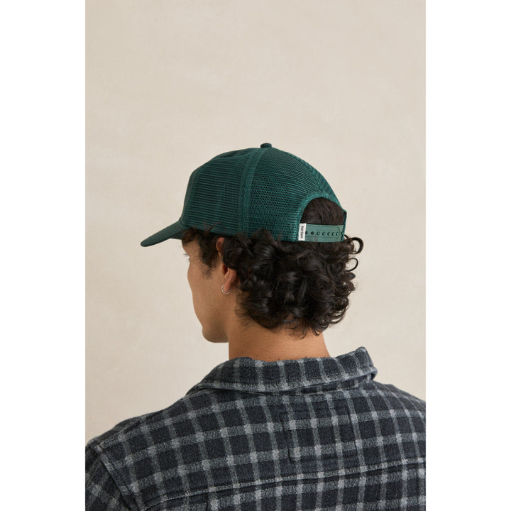 RHYTHM SCRIPT TRUCKER CAP GREEN