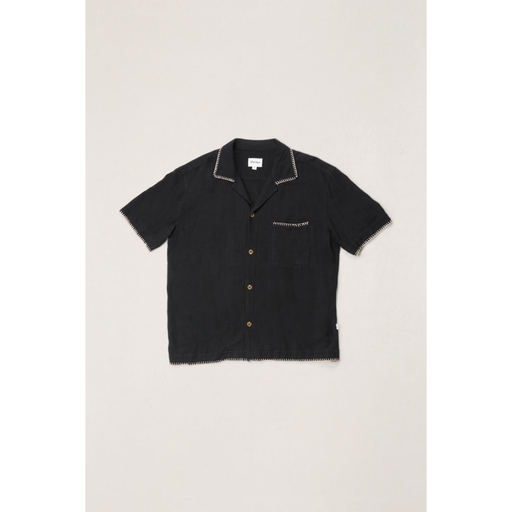 RHYTHM RELAXED WHIP STITCH SS SHIRT BLACK
