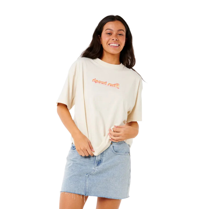 RIP CURL NEON ISLES HERITAGE TEE BONE