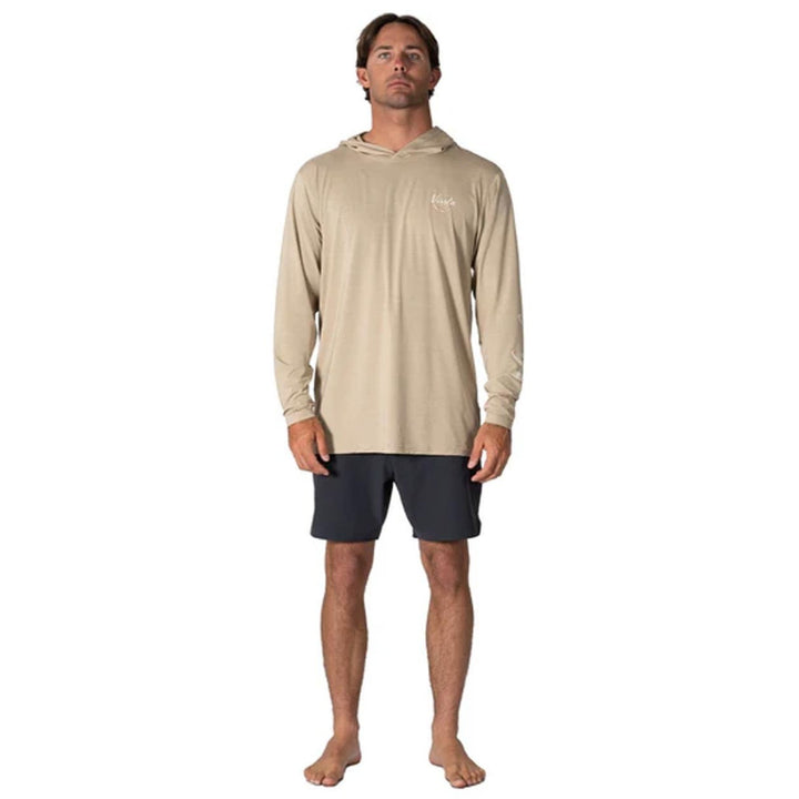 VISSLA TWISTED ECO HOODED LS SUN SHIRT SAND