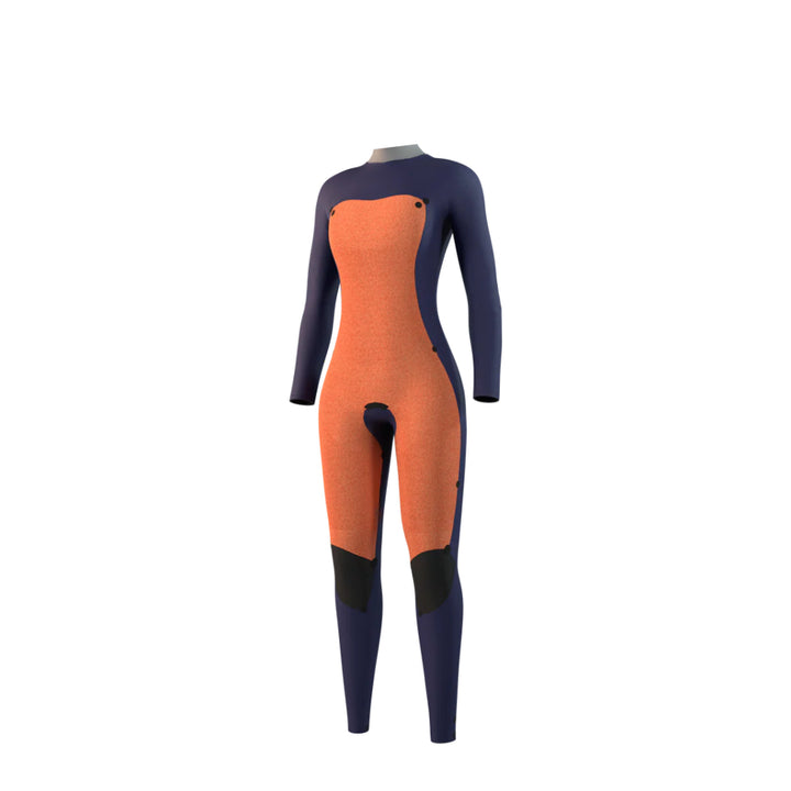 MYSTIC WMS STAR 4/3 CHEST ZIP BLACK