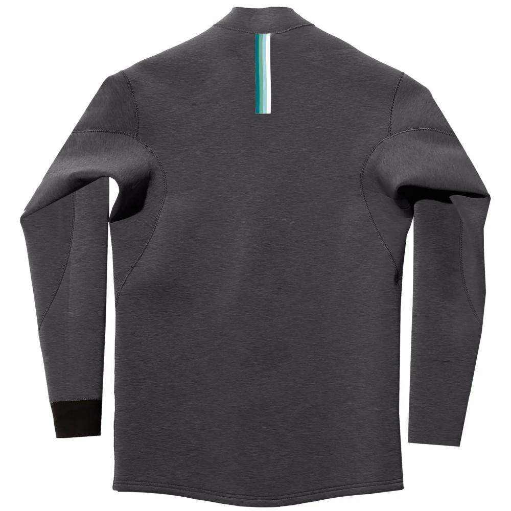 VISSLA DRAINER 2MM FRONT ZIP JACKET BLACK HEATHER