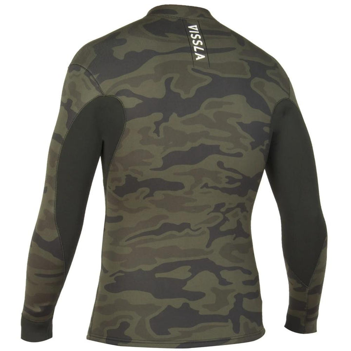 VISSLA SOLID SETS 2MM FRONT ZIP JACKET CAMO