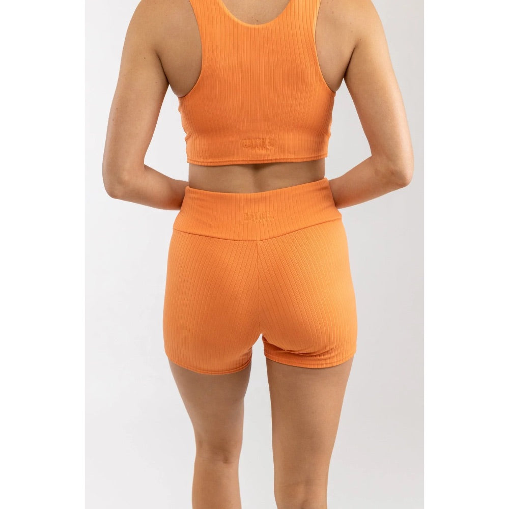 RHYTHM ELLE RIBBED BIKE SHORT CITRUS