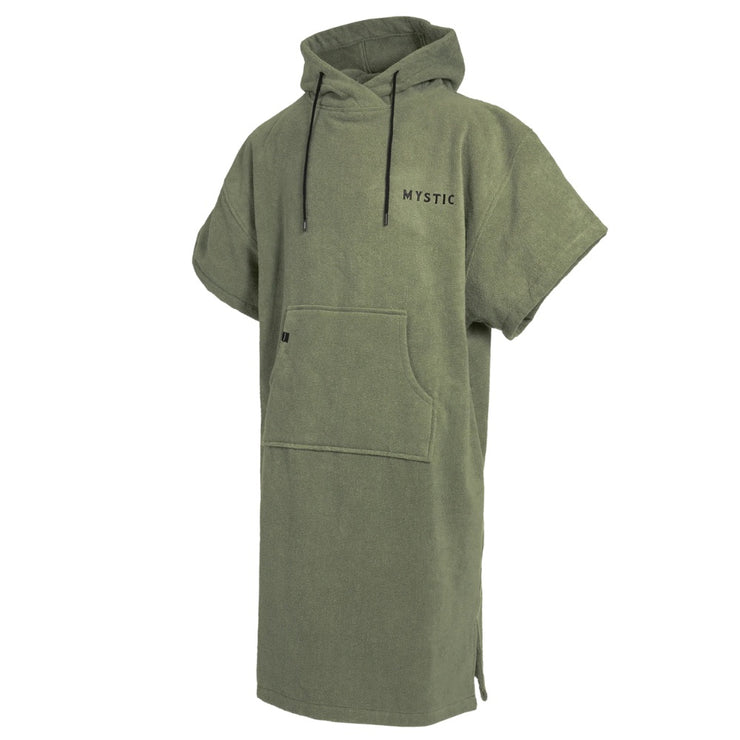 MYSTIC VELOURS ARTWORKS PONCHO OLIVE GREEN