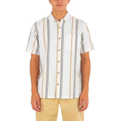 HURLEY RINCON LINEN SHORT SLEEVE SHIRT WHITE