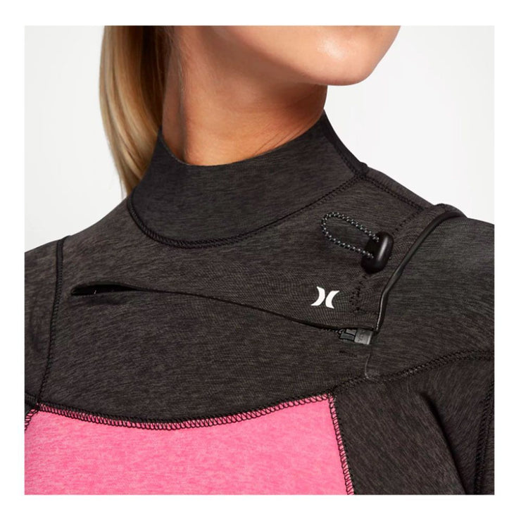 HURLEY WMS ADVANTAGE PLUS 3/2 CHEST ZIP PINK
