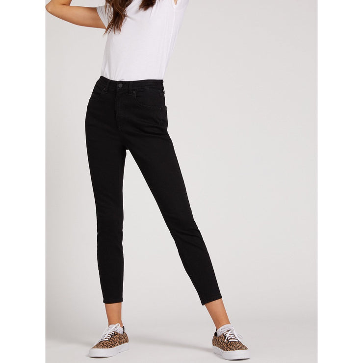 VOLCOM LIBERATOR HIGH RISE JEAN PREMIUM WASH BLACK