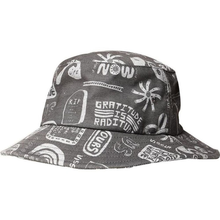 VISSLA MORE MATE LESS HATE BUCKET HAT PHANTOM