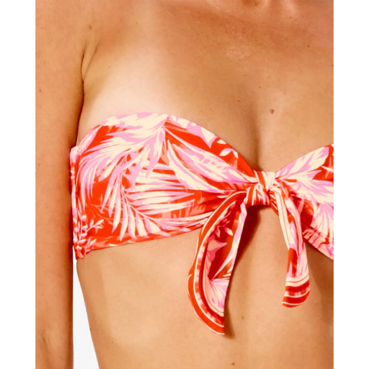 RIP CURL SUN RAYS BANDEAU TOP RED